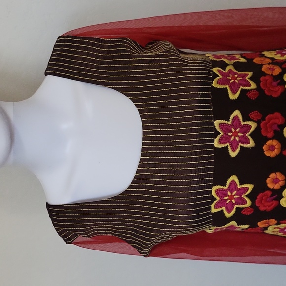 Chiffon Pakistani Embroidered Gorgette Traditional Beautiful Stunning Size 8 - Picture 5 of 13